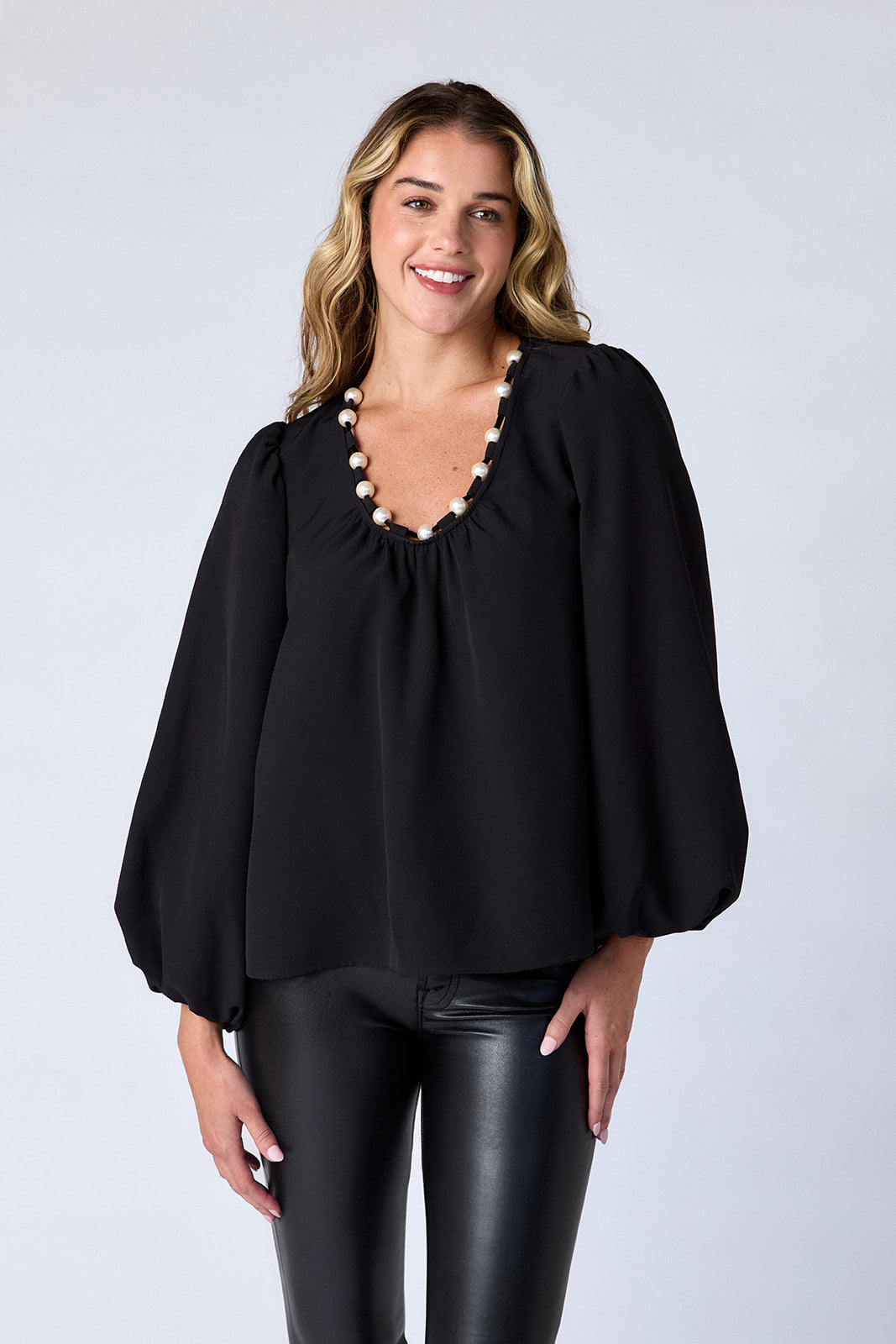 Rowan Blouse in Black | CROSBY by Mollie Burch