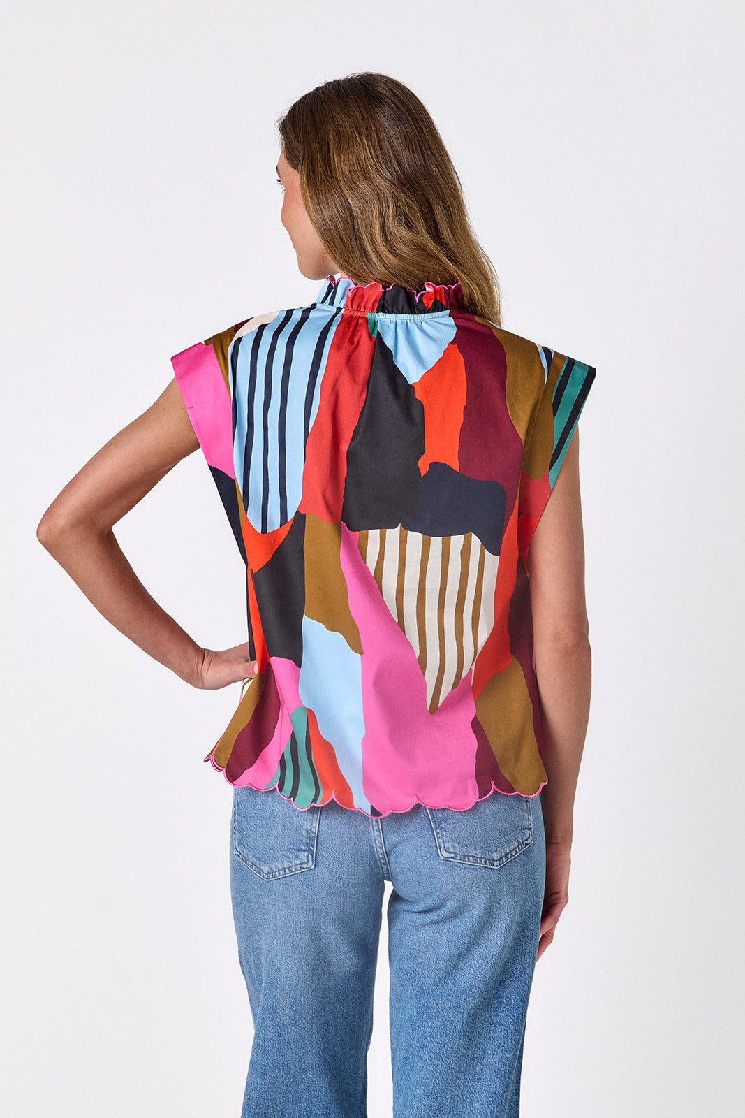 Field Study raglan style short sleeve top on model — CROSBY by Mollie Burch