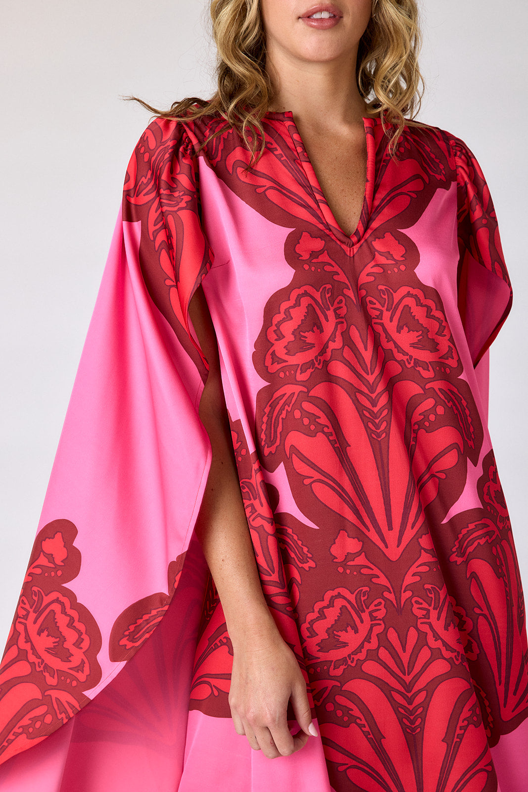 Corinth Cape Dress in Grand Floral