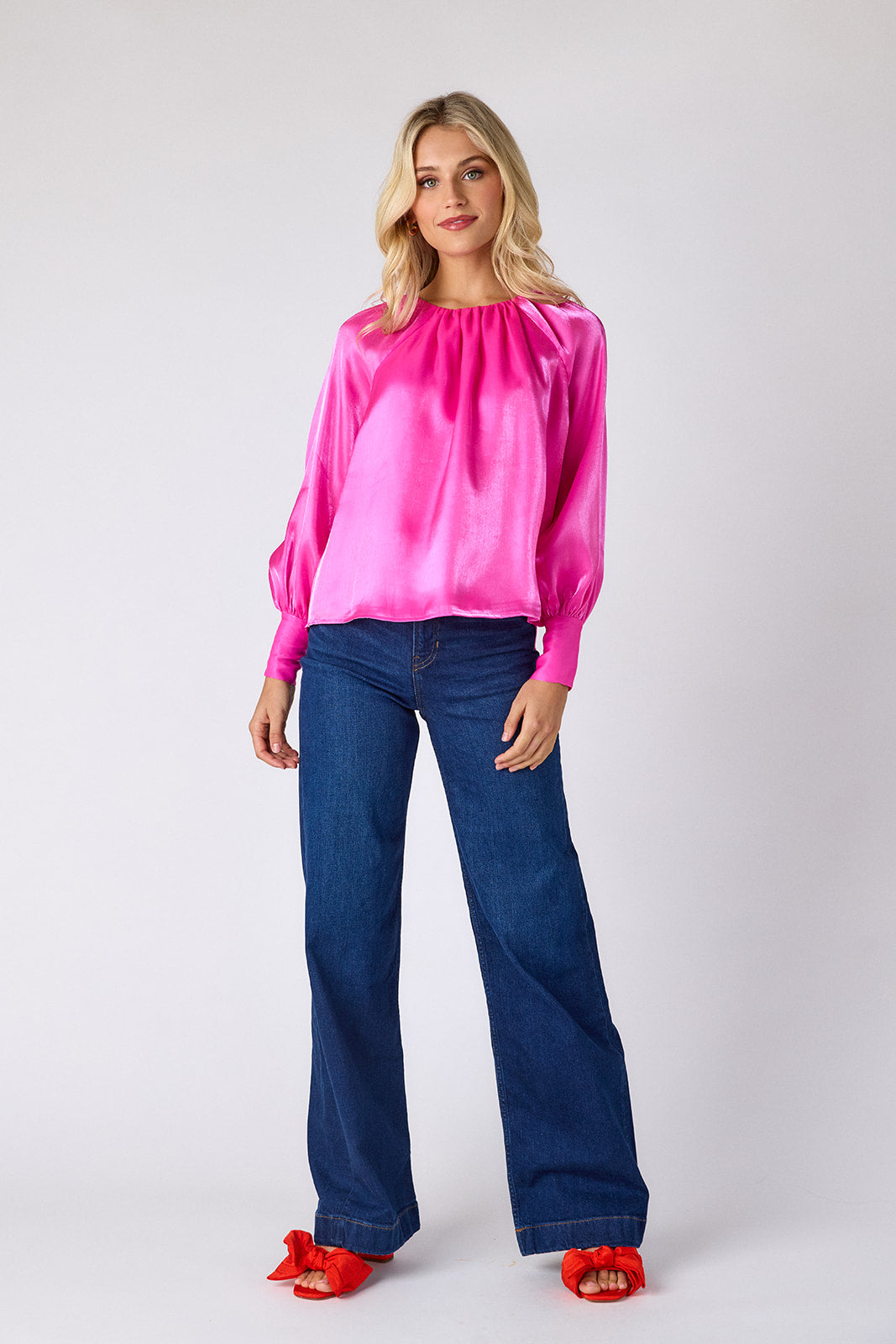 Elizabeth Blouse in Mollie Pink | CROSBY by Mollie Burch
