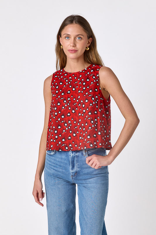 Pheasant boxy tank on model — CROSBY by Mollie Burch