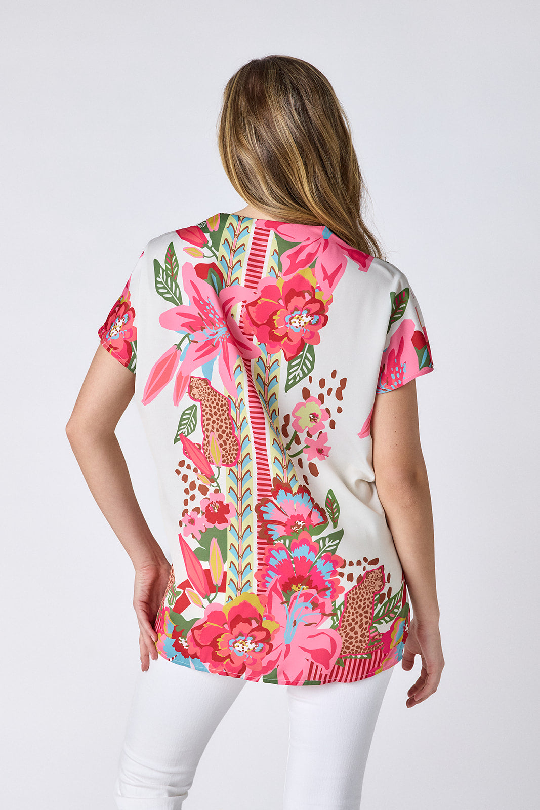 Wild Lily tunic top on model — CROSBY by Mollie Burch