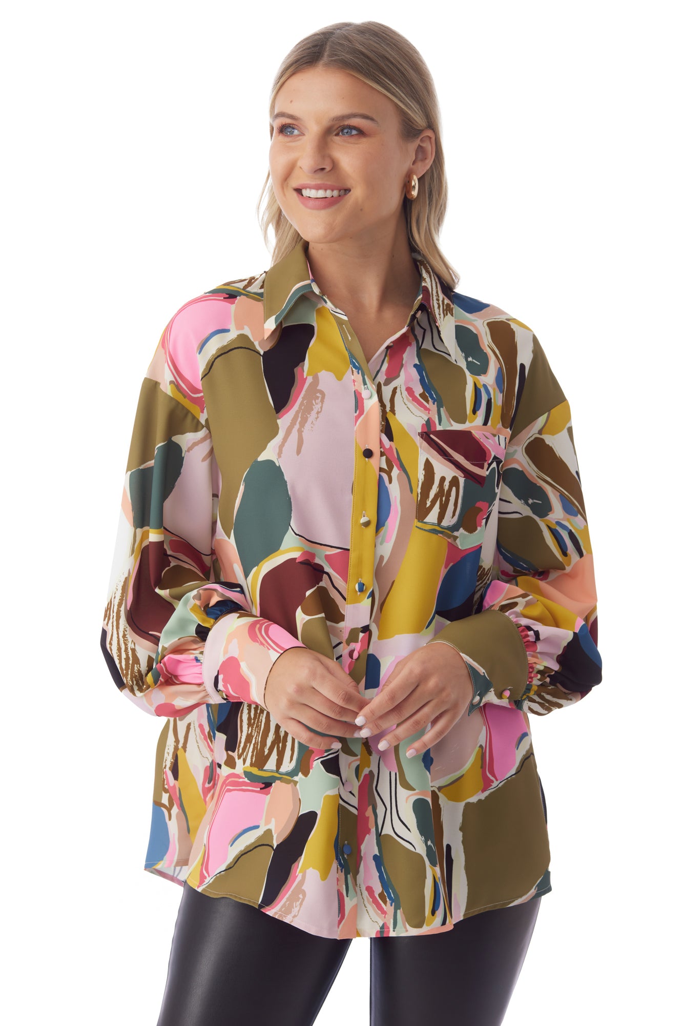 Mignonne Top in Abstract Expression | CROSBY by Mollie Burch