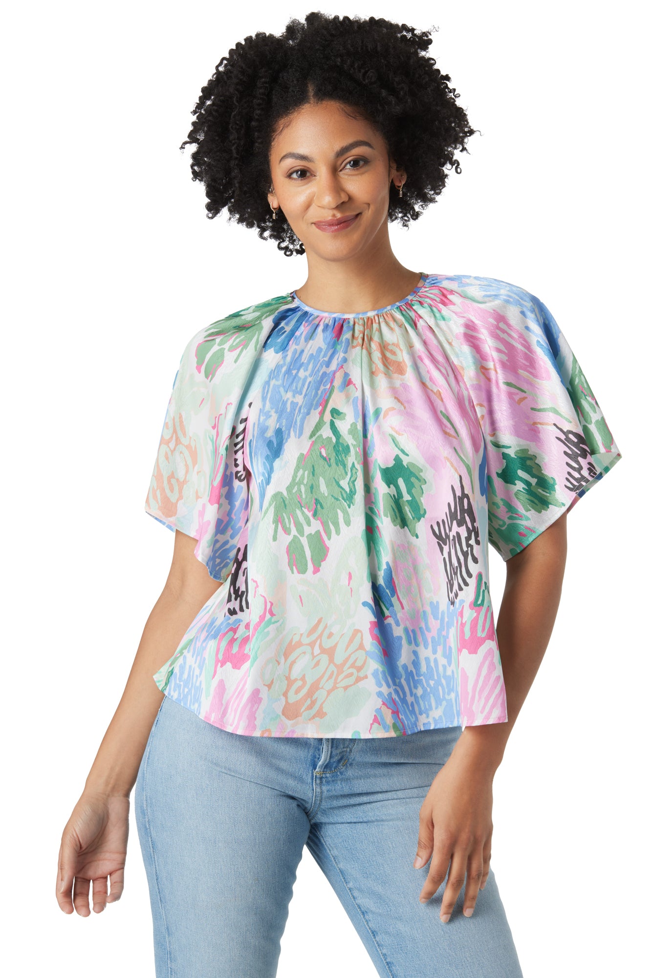 Finley Crosby Top Peony Floral