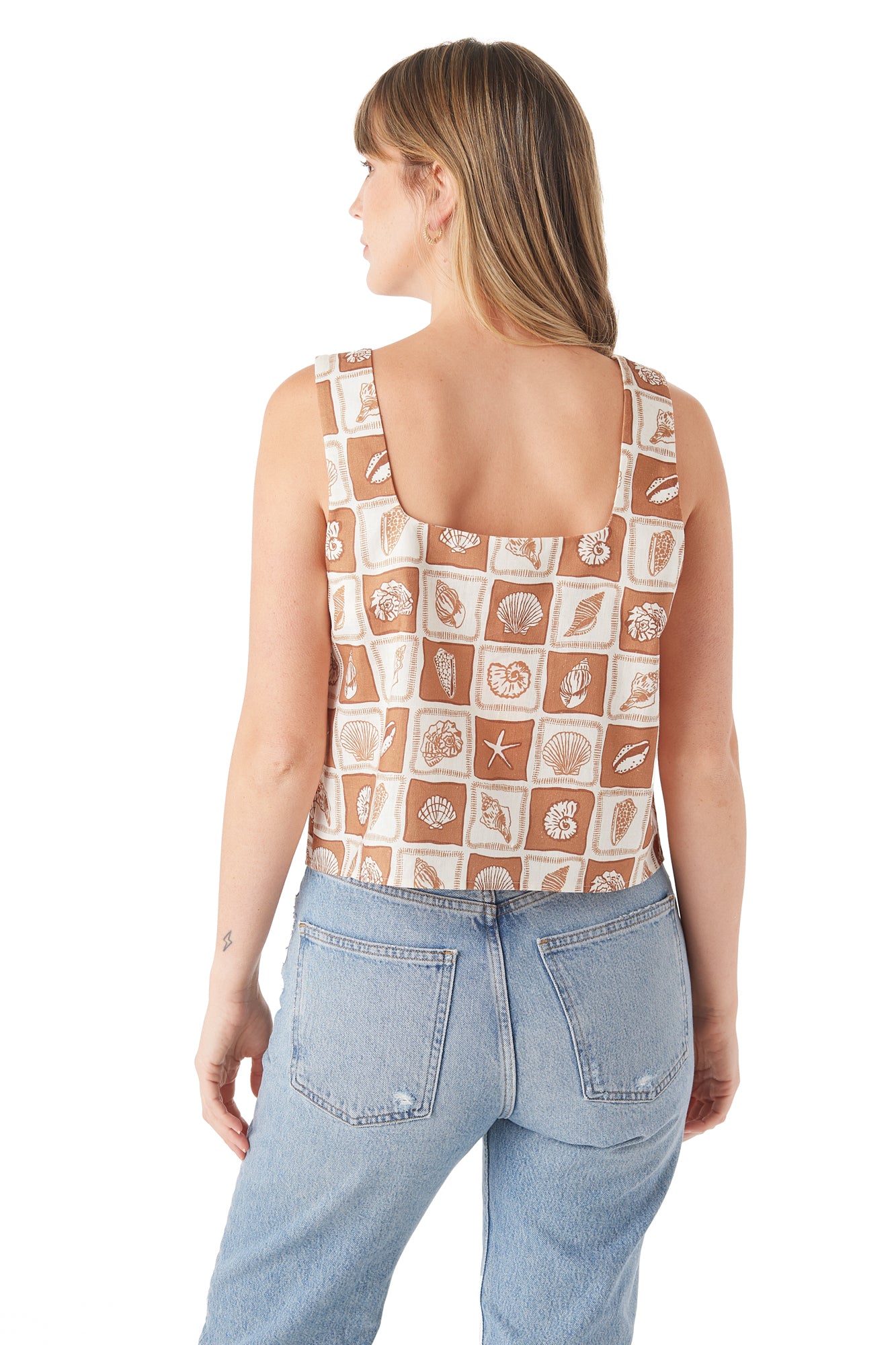 Shell Crosby Dutton Tank in Patchwork Shells | CROSBY by Mollie Burch