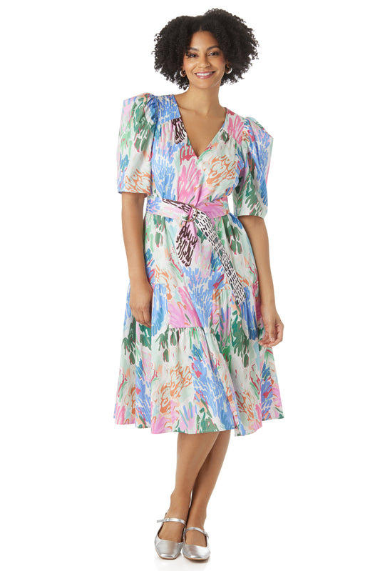 Odell Dress SAMPLE - Painted Garden