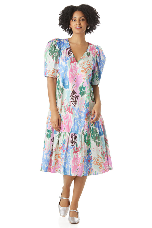 Odell Dress SAMPLE - Painted Garden