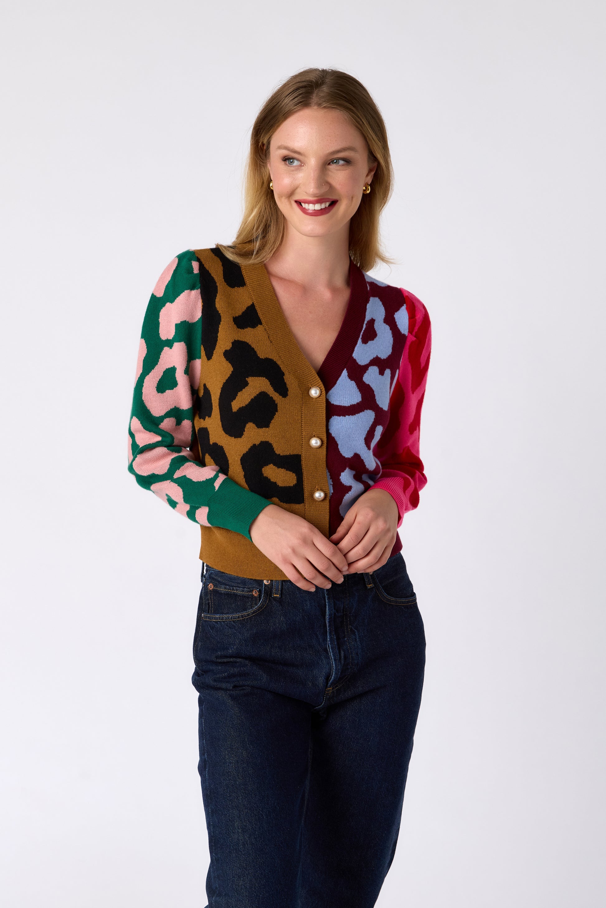 ACCPUR Leopard Print Cardigans for Women Cheetah Open Front