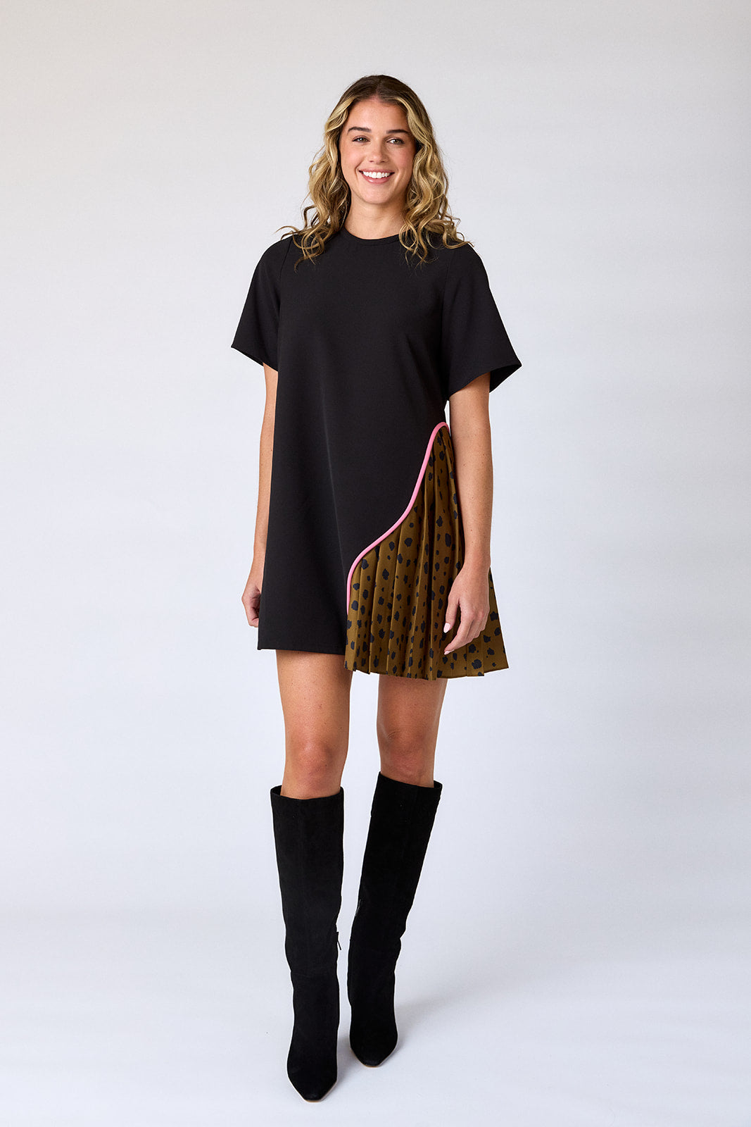 Graham Dress in Black/Ink Spots | CROSBY by Mollie Burch Black / Ink Spots / M Graham Dress in Black/Ink Spots | CROSBY by Mollie Burch Black / Ink Spots / M