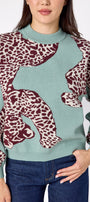 Catwalk Mint drop shoulder sweater on model – CROSBY by Mollie Burch