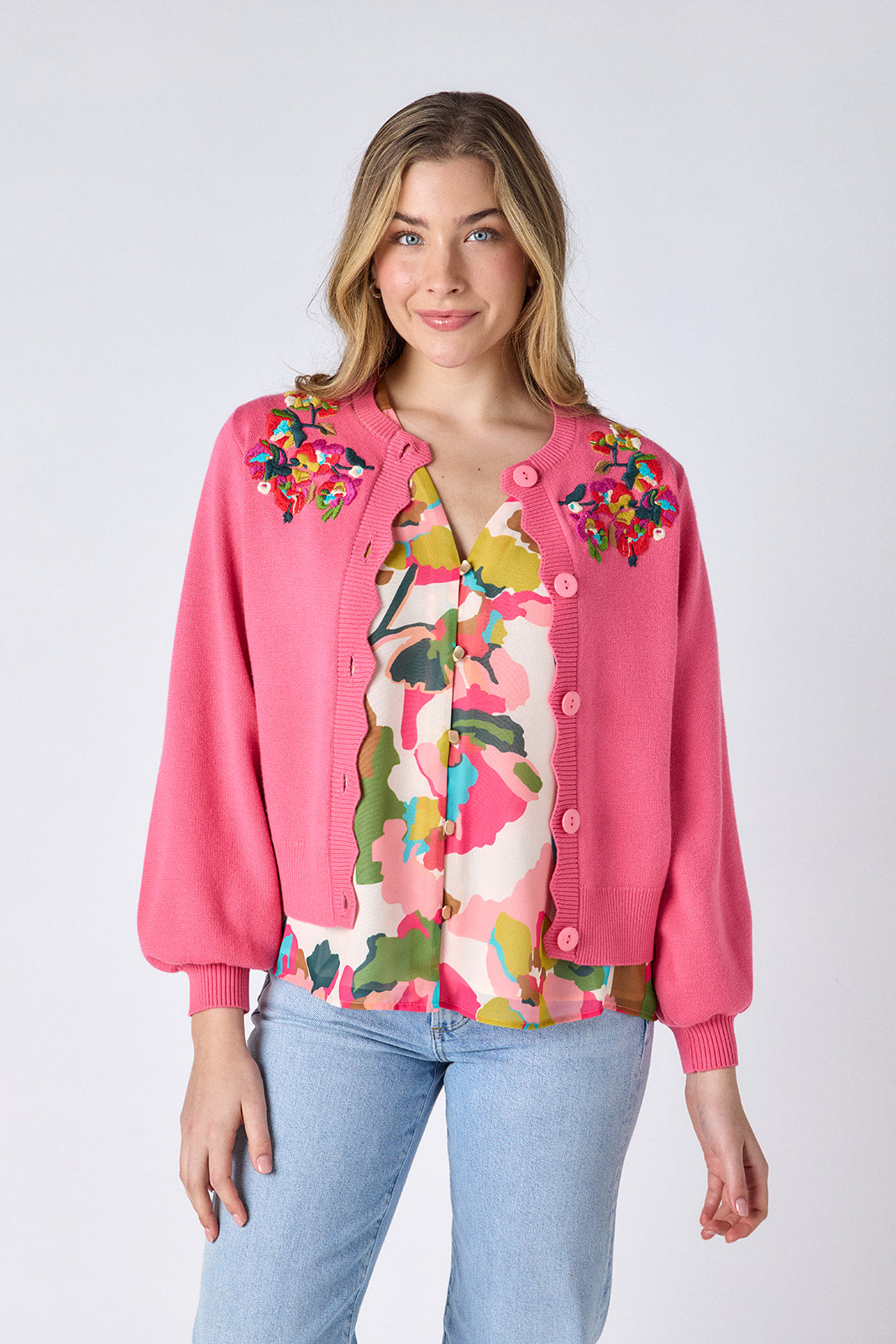 まい様用 Chesty♡Embroidery Bijou Cardigan Colson Cardigan — Embroidered Knit Layer | CROSBY by Mollie Burch