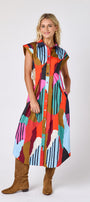 Field Study collared button down dress with waist emphasis on model — CROSBY by Mollie Burch