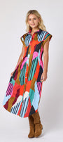 Field Study collared button down dress with waist emphasis on model — CROSBY by Mollie Burch