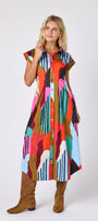 Field Study collared button down dress with waist emphasis on model — CROSBY by Mollie Burch