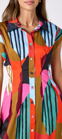 Field Study collared button down dress with waist emphasis on model — CROSBY by Mollie Burch