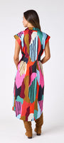 Field Study collared button down dress with waist emphasis on model — CROSBY by Mollie Burch