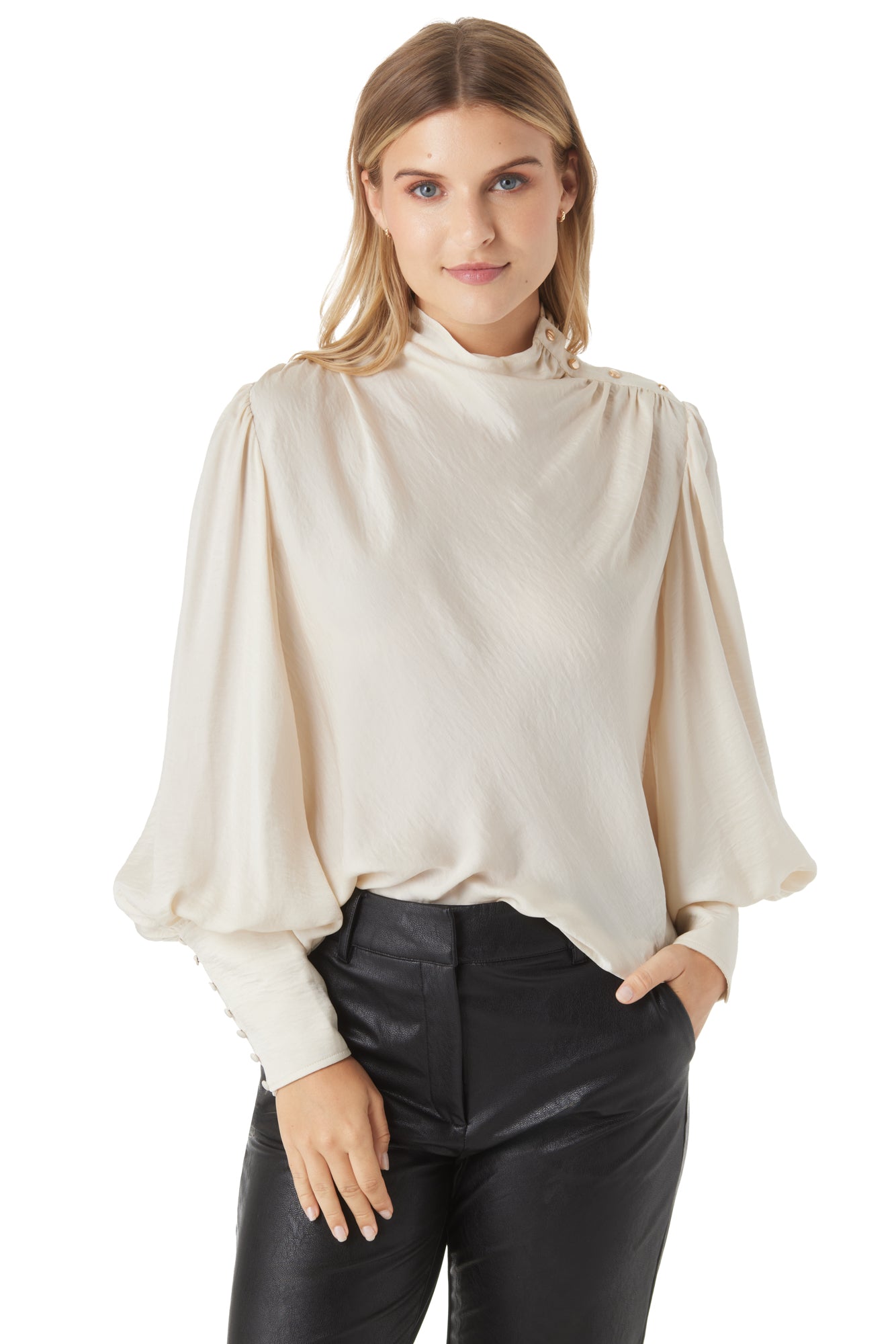Florence Blouse in Ivory | CROSBY by Mollie Burch