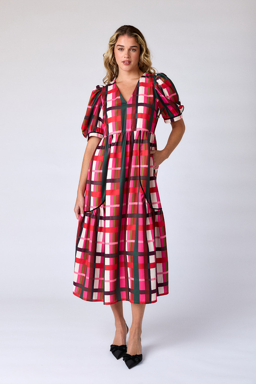 Shira Dress in Holiday Plaid | CROSBY by Mollie Burch Holiday Plaid / XXL Shira Dress in Holiday Plaid | CROSBY by Mollie Burch Holiday Plaid / XXL