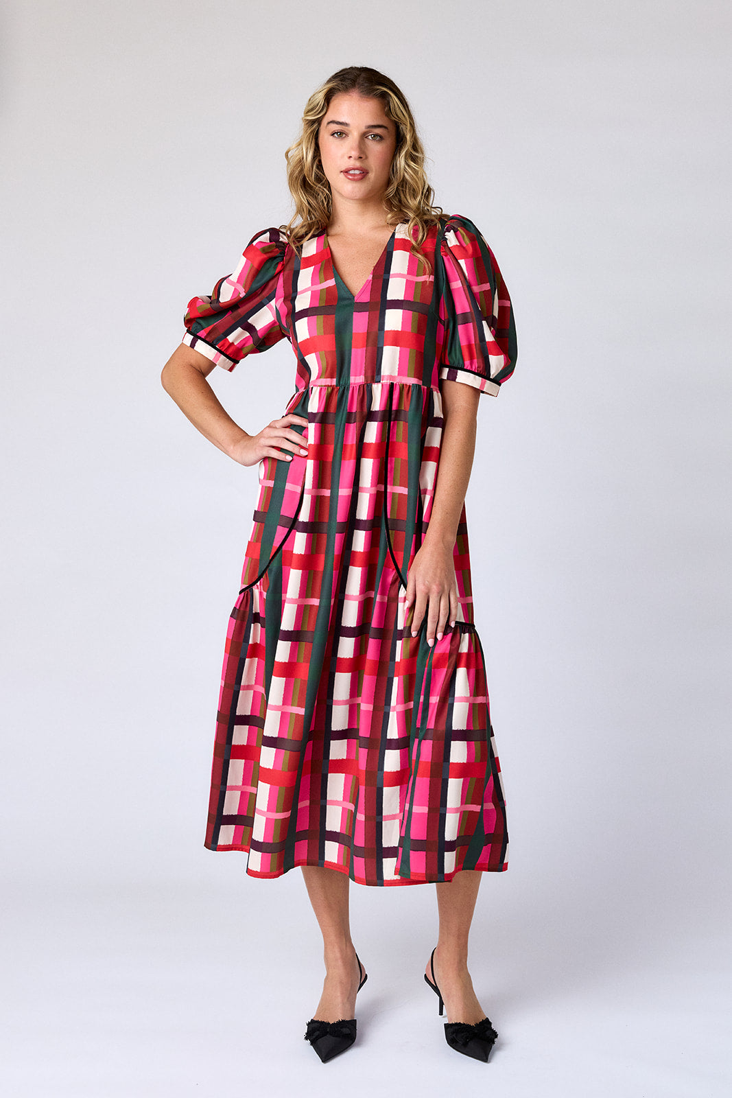 Shira Dress in Holiday Plaid | CROSBY by Mollie Burch Holiday Plaid / XXL Shira Dress in Holiday Plaid | CROSBY by Mollie Burch Holiday Plaid / XXL