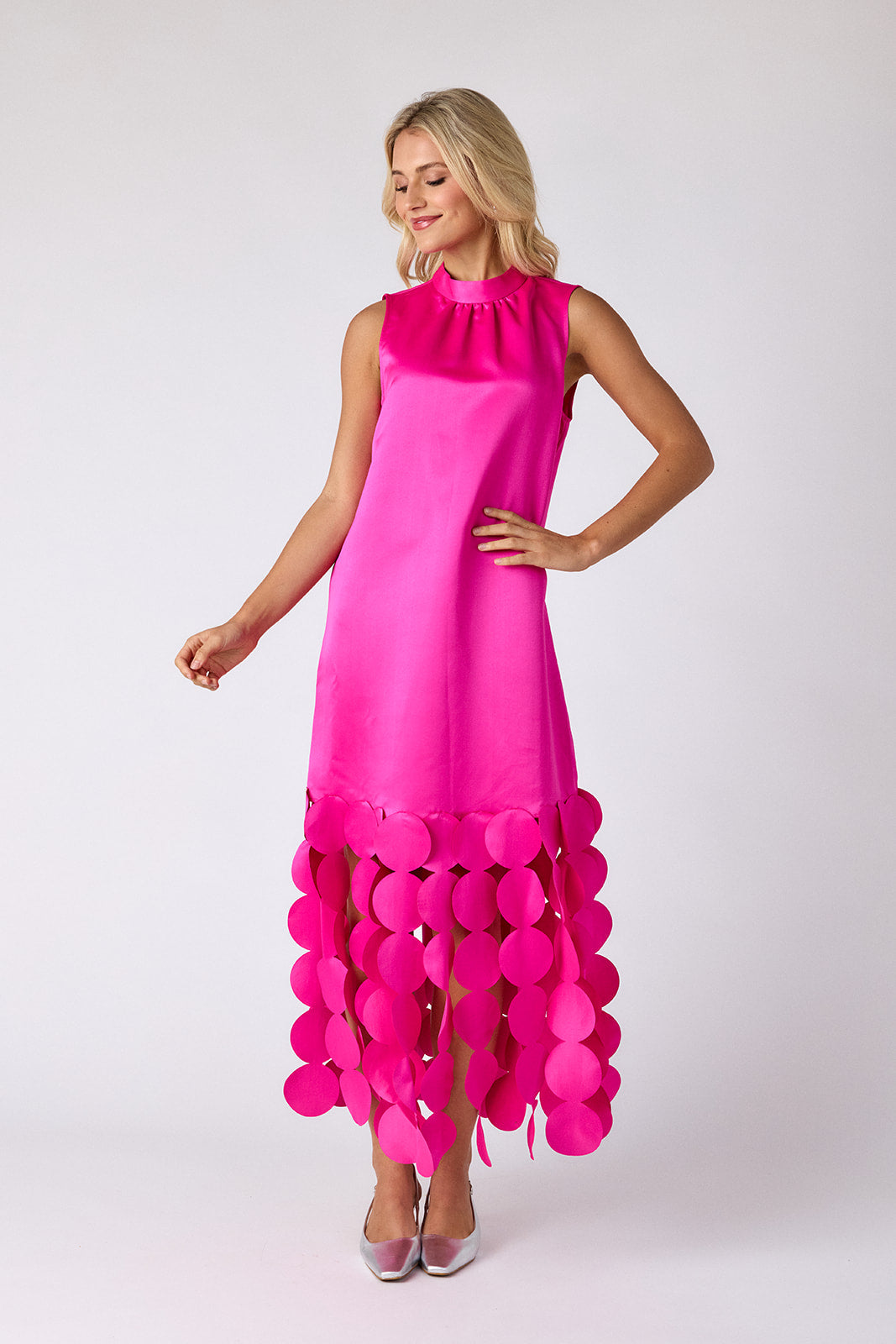 Ponce Party Dress in Mollie Pink