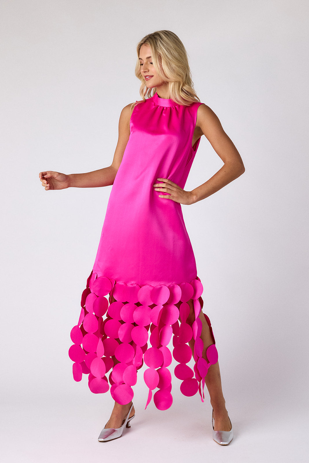 Ponce Party Dress in Mollie Pink
