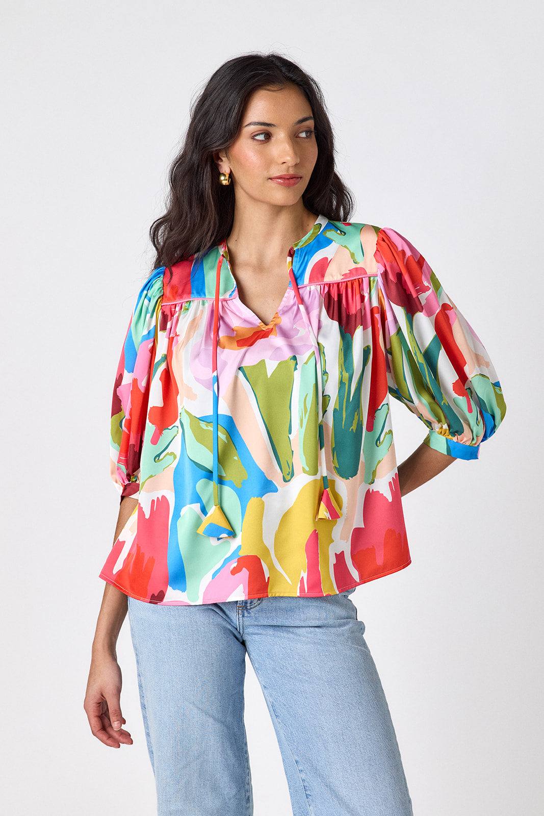 Figgy Top – Feminine V-Neck Spring Blouse | CROSBY by Mollie Burch