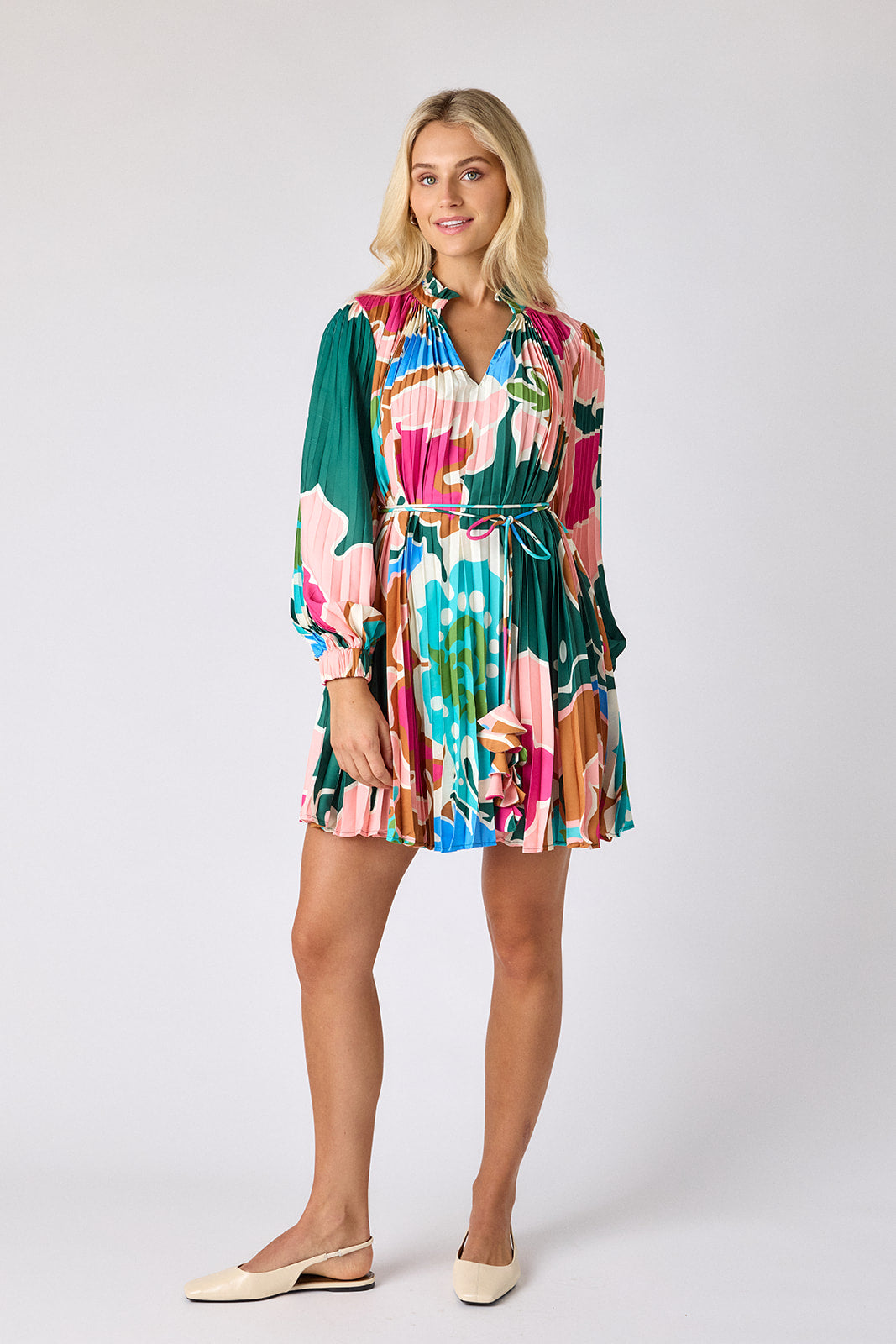Heidi Dress — Swingy Pleated Mini Dress Heidi Dress — Swingy Pleated Mini Dress