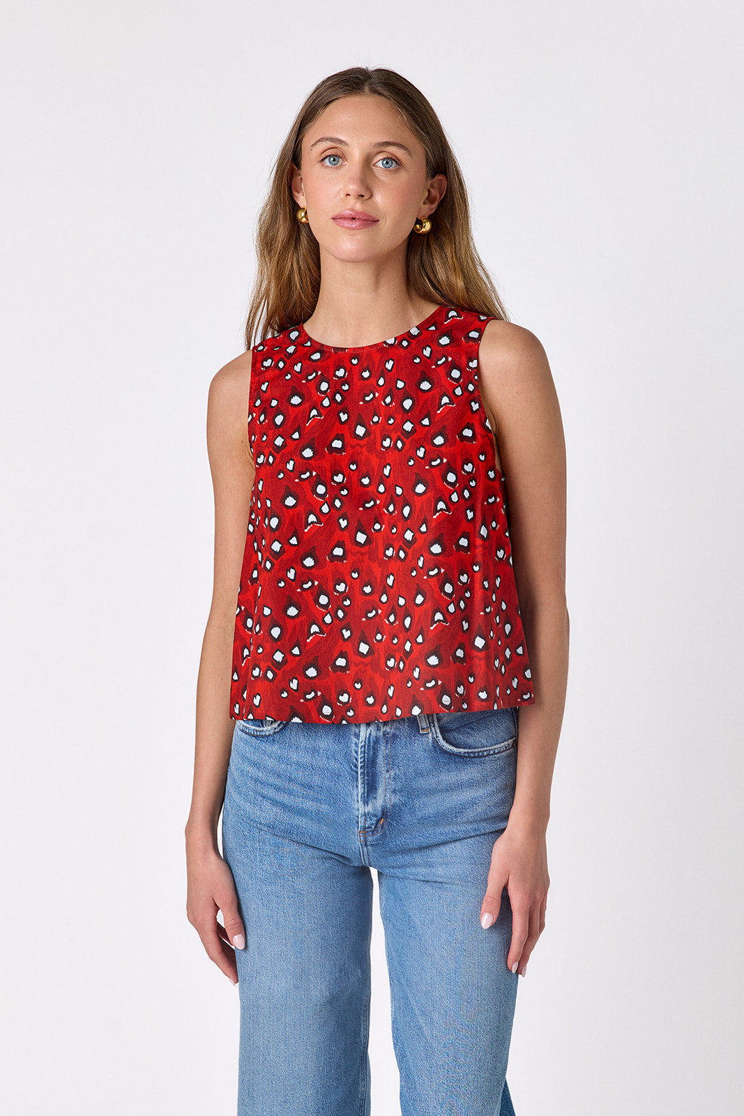 Pheasant boxy tank on model — CROSBY by Mollie Burch