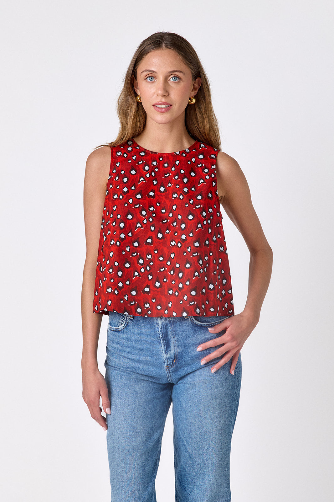 Pheasant boxy tank on model — CROSBY by Mollie Burch