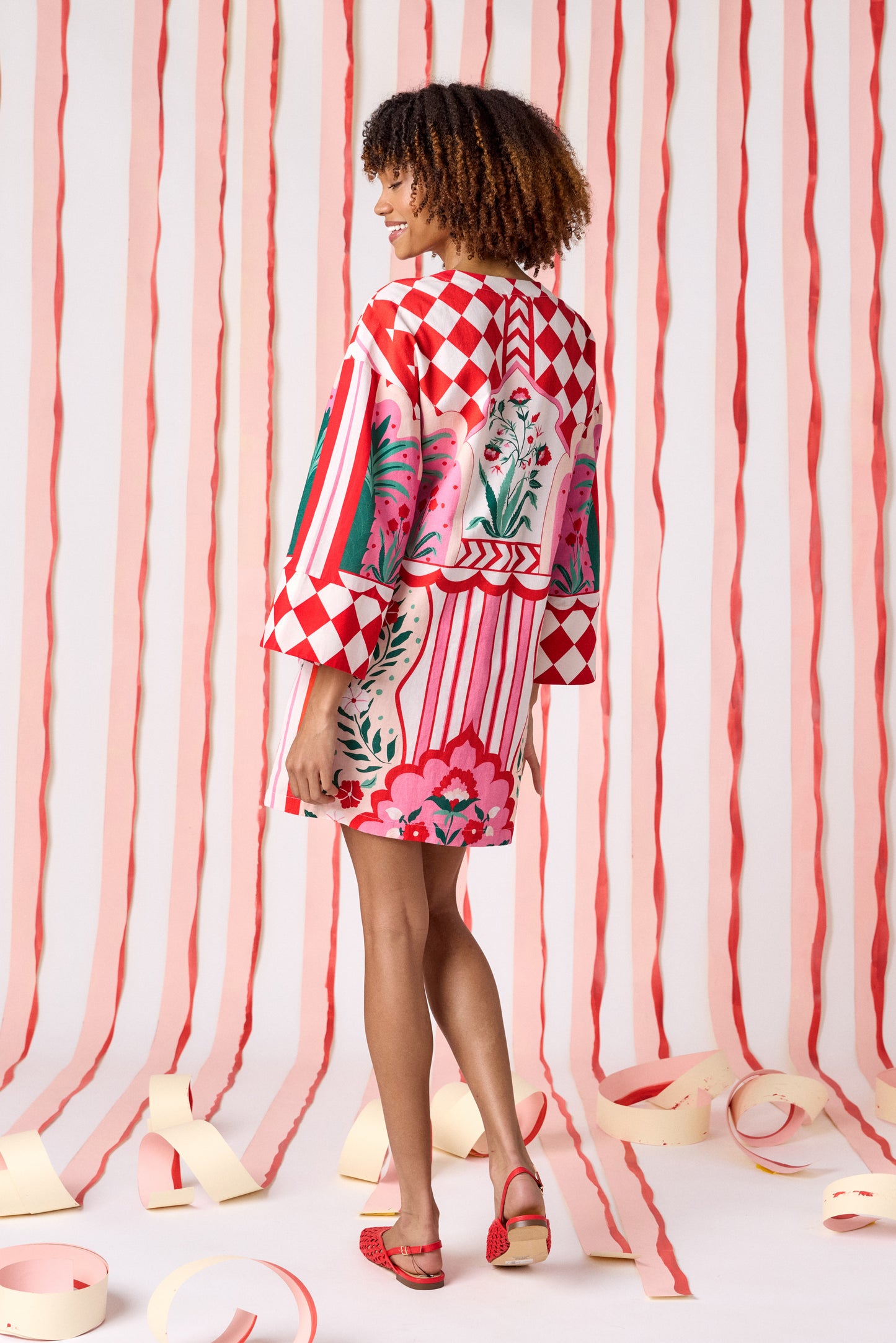Palladio bell sleeve dress on model — CROSBY by Mollie Burch