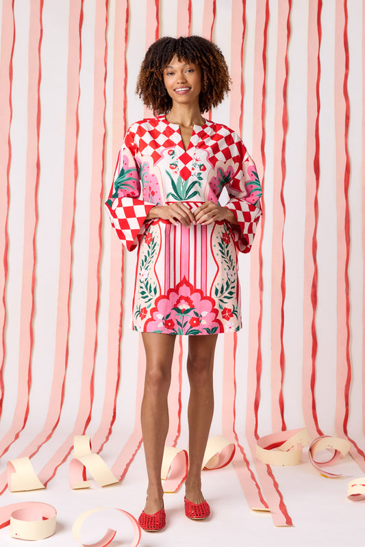 Palladio bell sleeve dress on model — CROSBY by Mollie Burch
