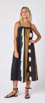 Wild Line tent style dress with smocking on model — CROSBY by Mollie Burch
