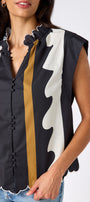 Field Study raglan style short sleeve top on model — CROSBY by Mollie Burch